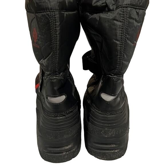 Dream Pairs Kids Kamick Insulated Winter Snow Boots Black Red Sz 4 - Picture 5 of 9